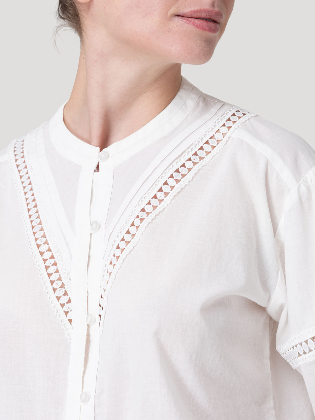 Blusa Algodón Orgánico Mujer Petal Blanco Rockford