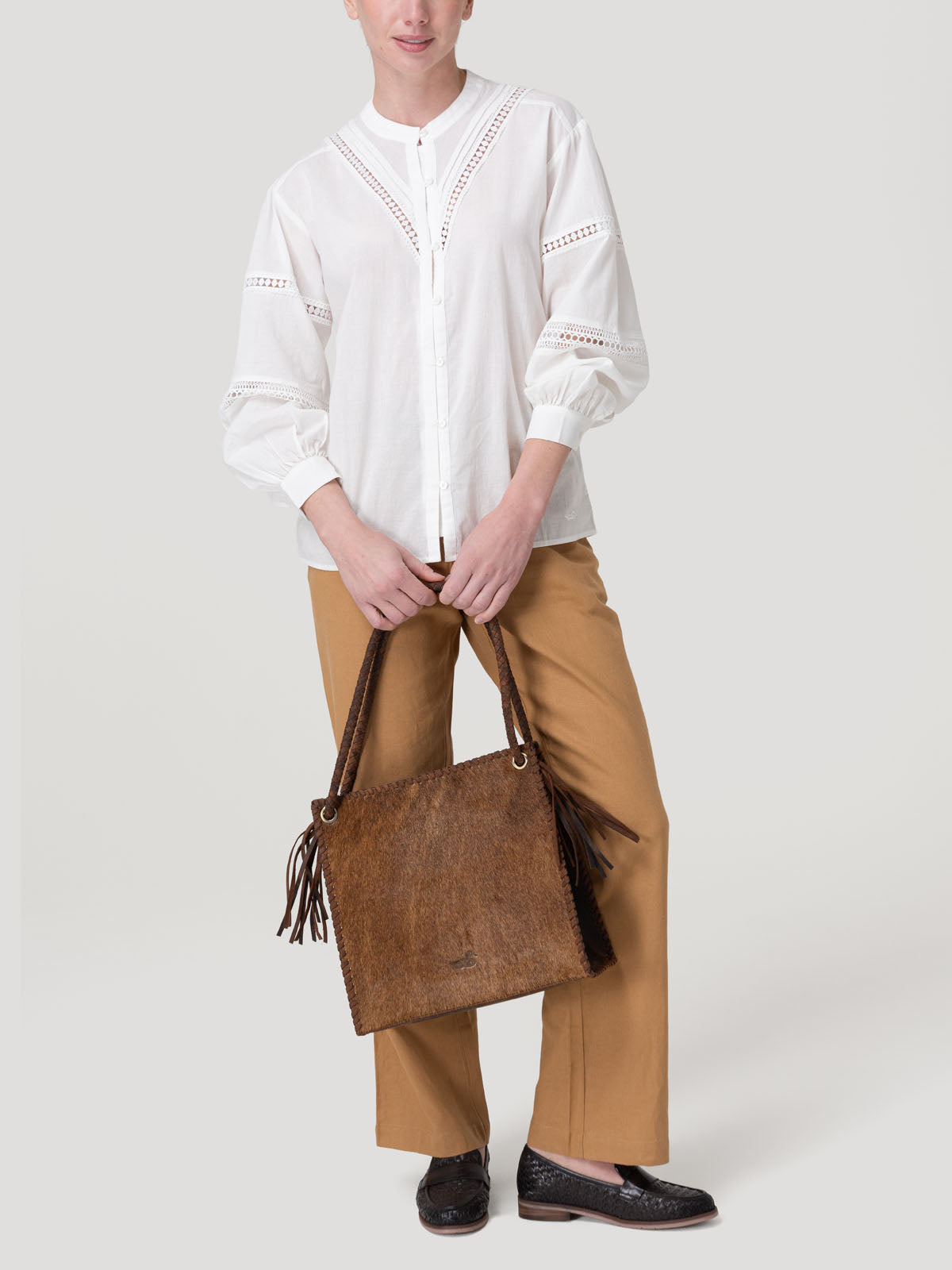 Blusa Algodón Orgánico Mujer Petal Blanco Rockford