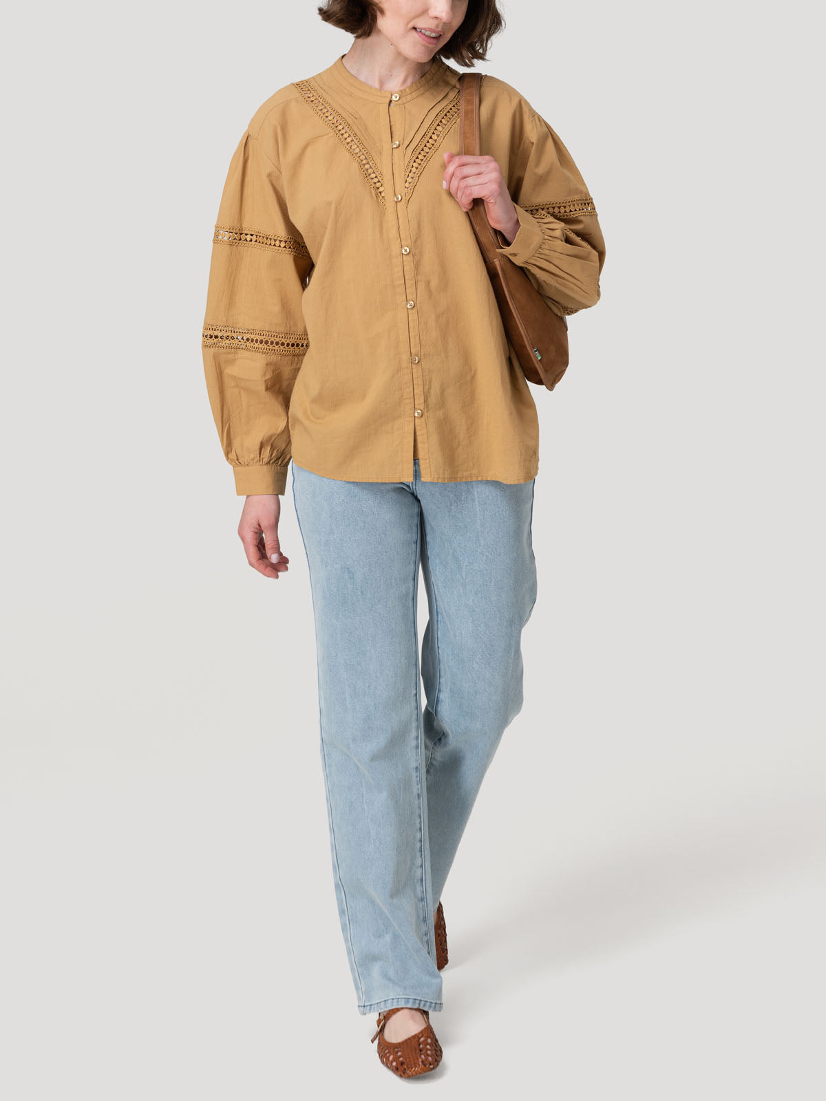 Blusa Algodón Orgánico Mujer Petal Amarillo Rockford