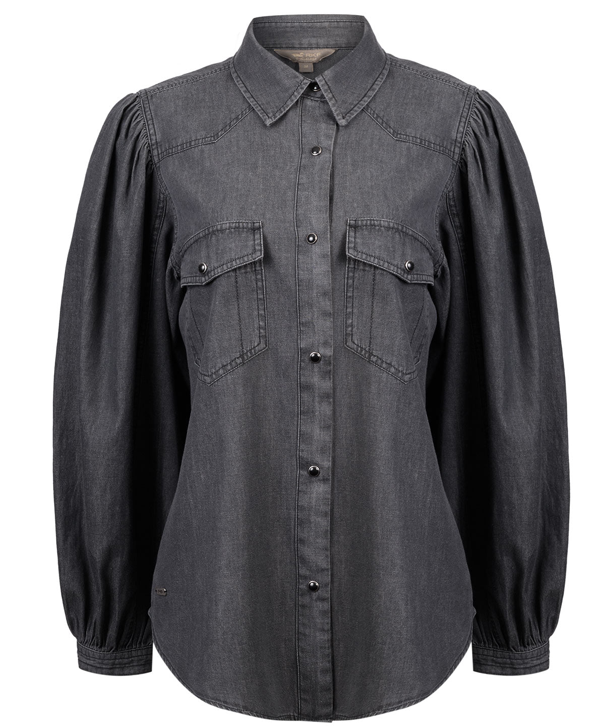 Blusa Tencel Mujer Hibisco Gris Rockford