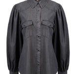 Blusa Tencel Mujer Hibisco Gris Rockford