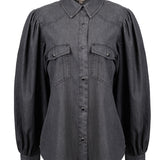 Blusa Tencel Mujer Hibisco Gris Rockford