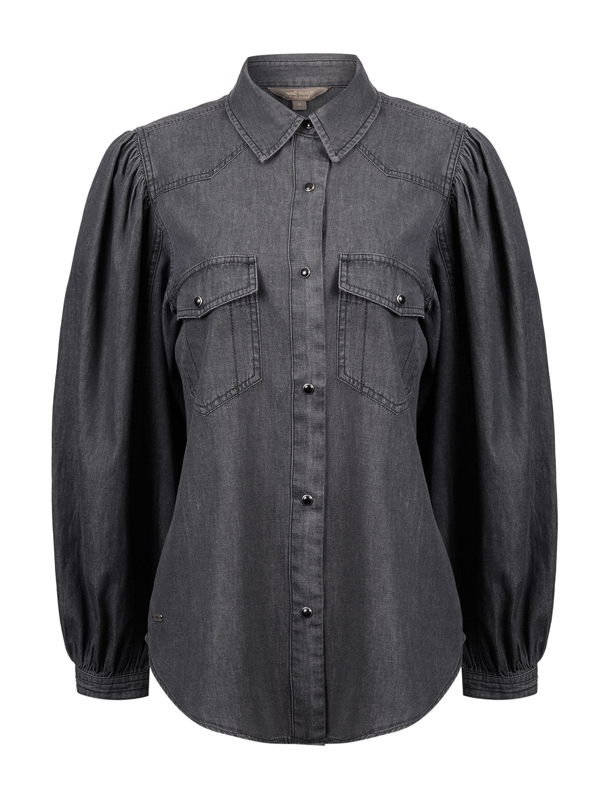 Blusa Tencel Mujer Hibisco Gris Rockford