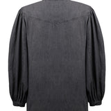 Blusa Tencel Mujer Hibisco Gris Rockford