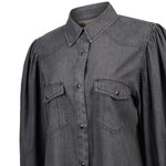 Blusa Tencel Mujer Hibisco Gris Rockford