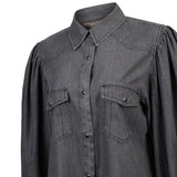 Blusa Tencel Mujer Hibisco Gris Rockford