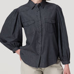 Blusa Tencel Mujer Hibisco Gris Rockford