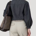 Blusa Tencel Mujer Hibisco Gris Rockford