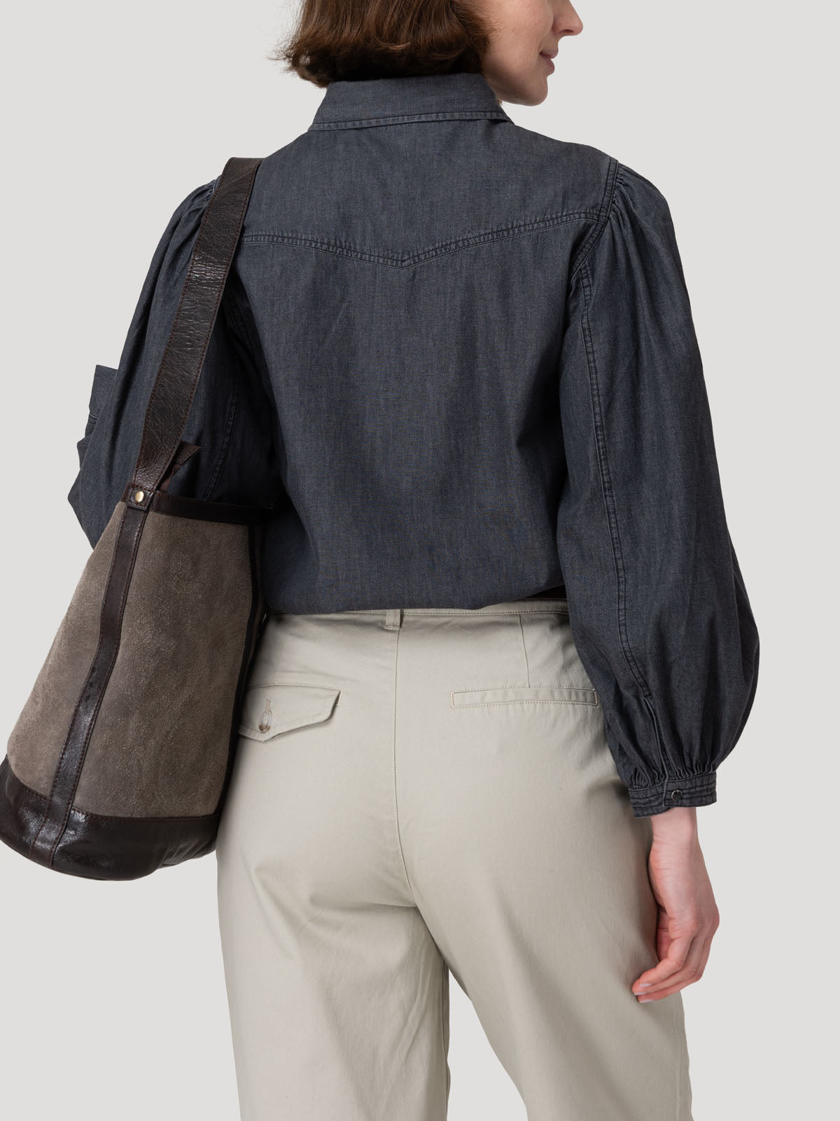 Blusa Tencel Mujer Hibisco Gris Rockford