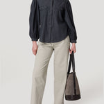 Blusa Tencel Mujer Hibisco Gris Rockford