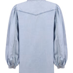 Blusa Tencel Mujer Hibisco Celeste Rockford