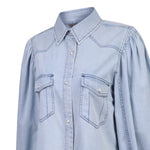 Blusa Tencel Mujer Hibisco Celeste Rockford