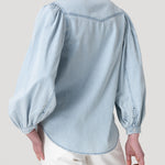Blusa Tencel Mujer Hibisco Celeste Rockford