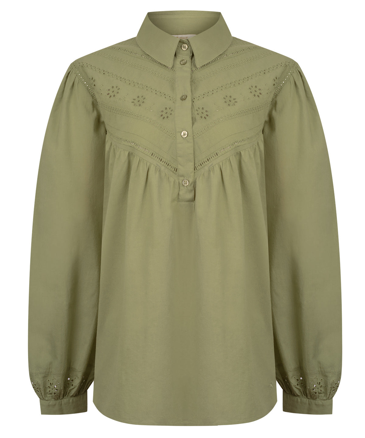 Blusa Algodón Orgánico Mujer Almond Verde Rockford