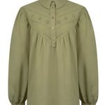 Blusa Algodón Orgánico Mujer Almond Verde Rockford
