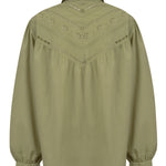 Blusa Algodón Orgánico Mujer Almond Verde Rockford