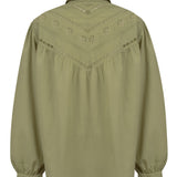 Blusa Algodón Orgánico Mujer Almond Verde Rockford