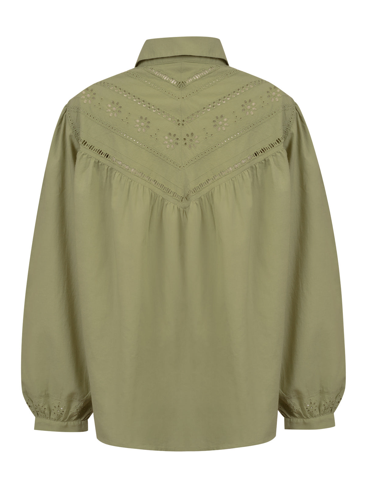 Blusa Algodón Orgánico Mujer Almond Verde Rockford