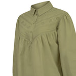 Blusa Algodón Orgánico Mujer Almond Verde Rockford