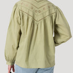 Blusa Algodón Orgánico Mujer Almond Verde Rockford