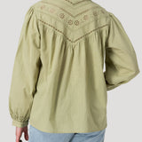 Blusa Algodón Orgánico Mujer Almond Verde Rockford