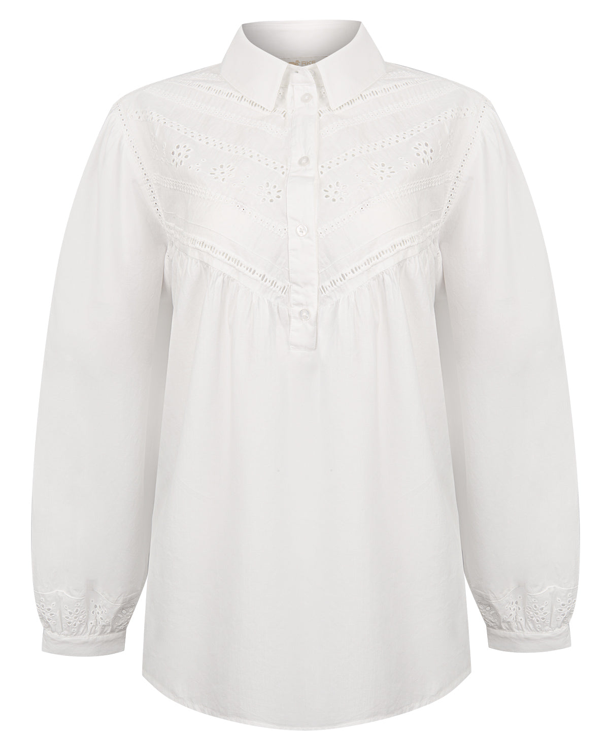 Blusa Algodón Orgánico Mujer Almond Blanco Rockford