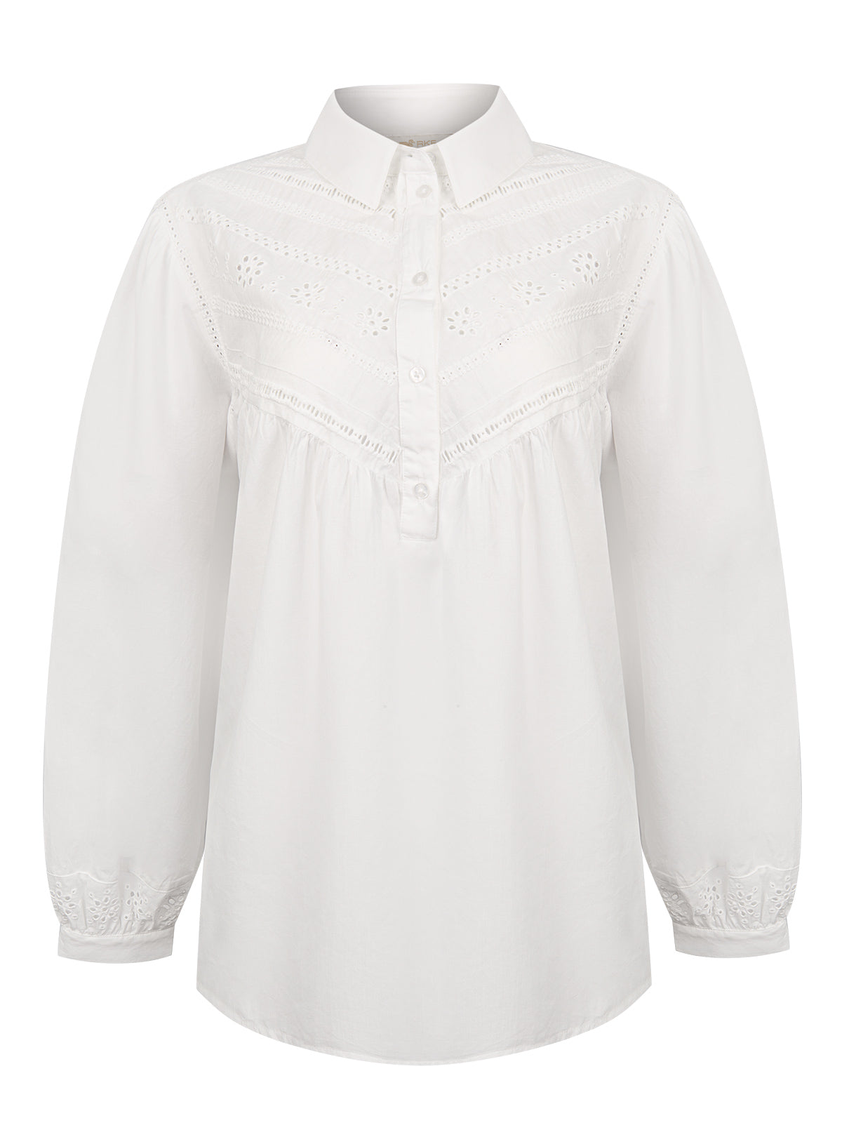 Blusa Algodón Orgánico Mujer Almond Blanco Rockford