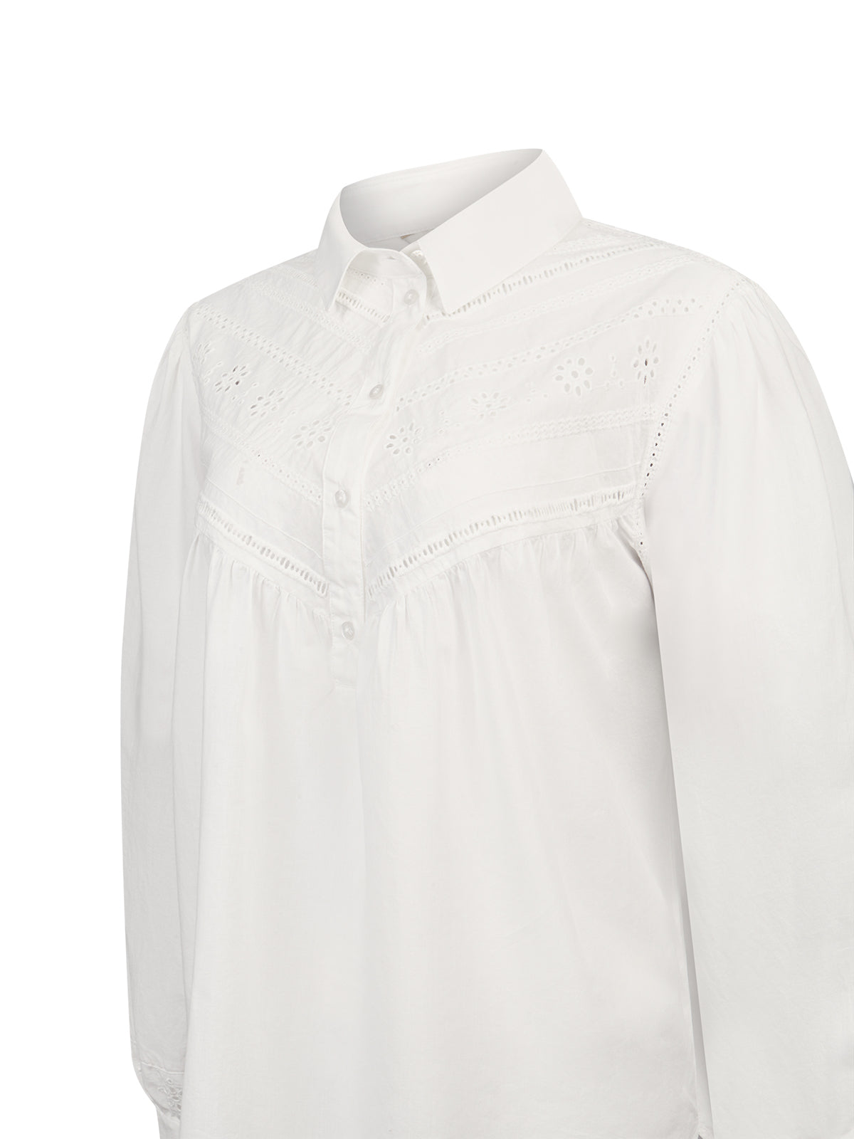 Blusa Algodón Orgánico Mujer Almond Blanco Rockford