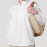 Blusa Algodón Orgánico Mujer Almond Blanco Rockford