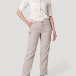 Pantalón Fibras Recicladas Mujer Desmont Beige Rockford