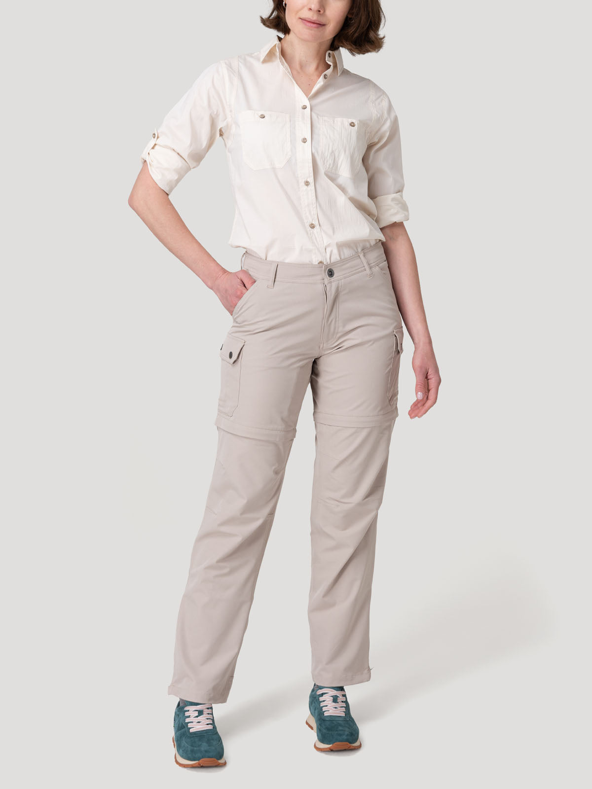Pantalón Fibras Recicladas Mujer Desmont Beige Rockford