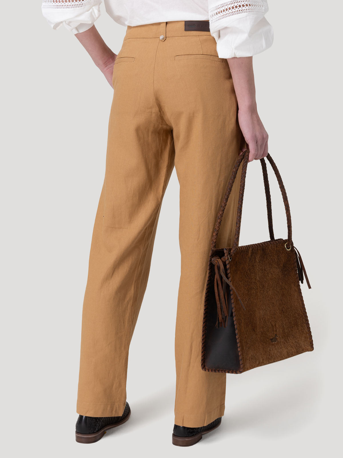 Pantalón Algodón Orgánico Mujer Anira Café Rockford