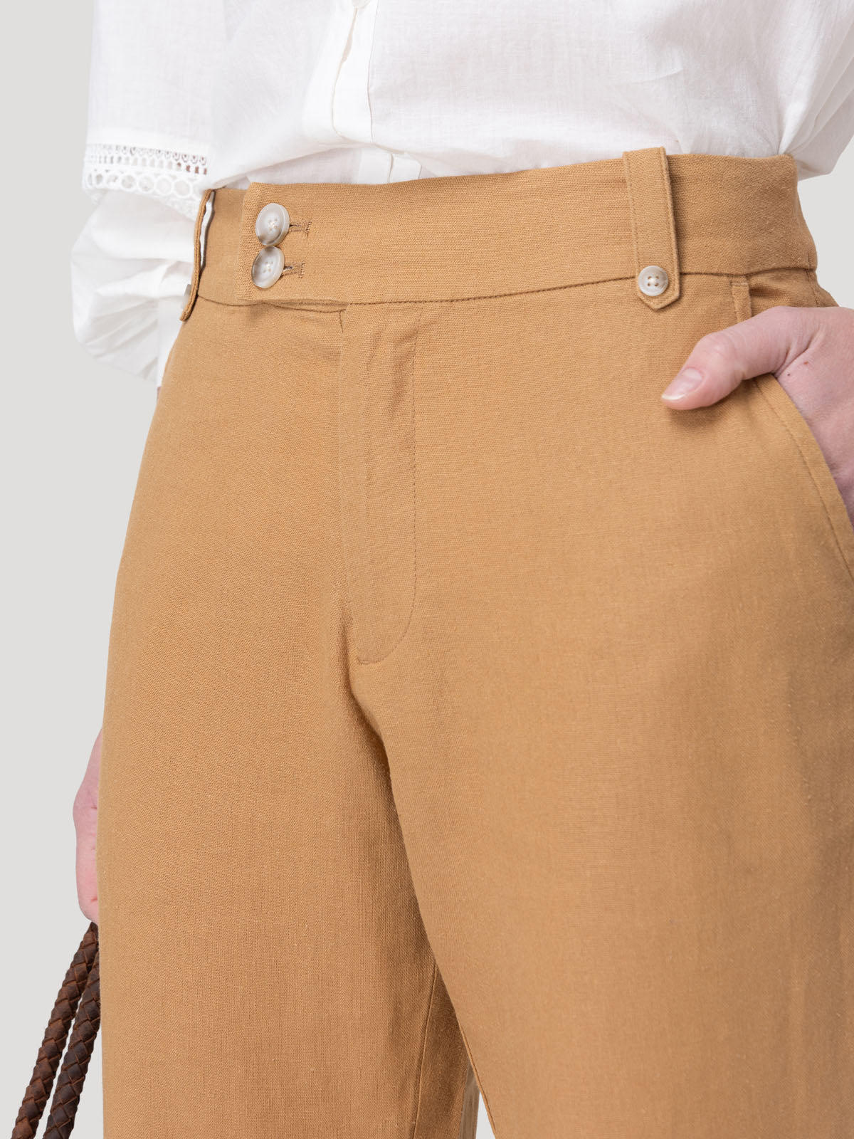Pantalón Algodón Orgánico Mujer Anira Café Rockford