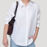 Blusa Lino Orgánico Mujer Lirio Blanco Rockford