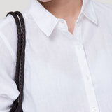 Blusa Lino Orgánico Mujer Lirio Blanco Rockford