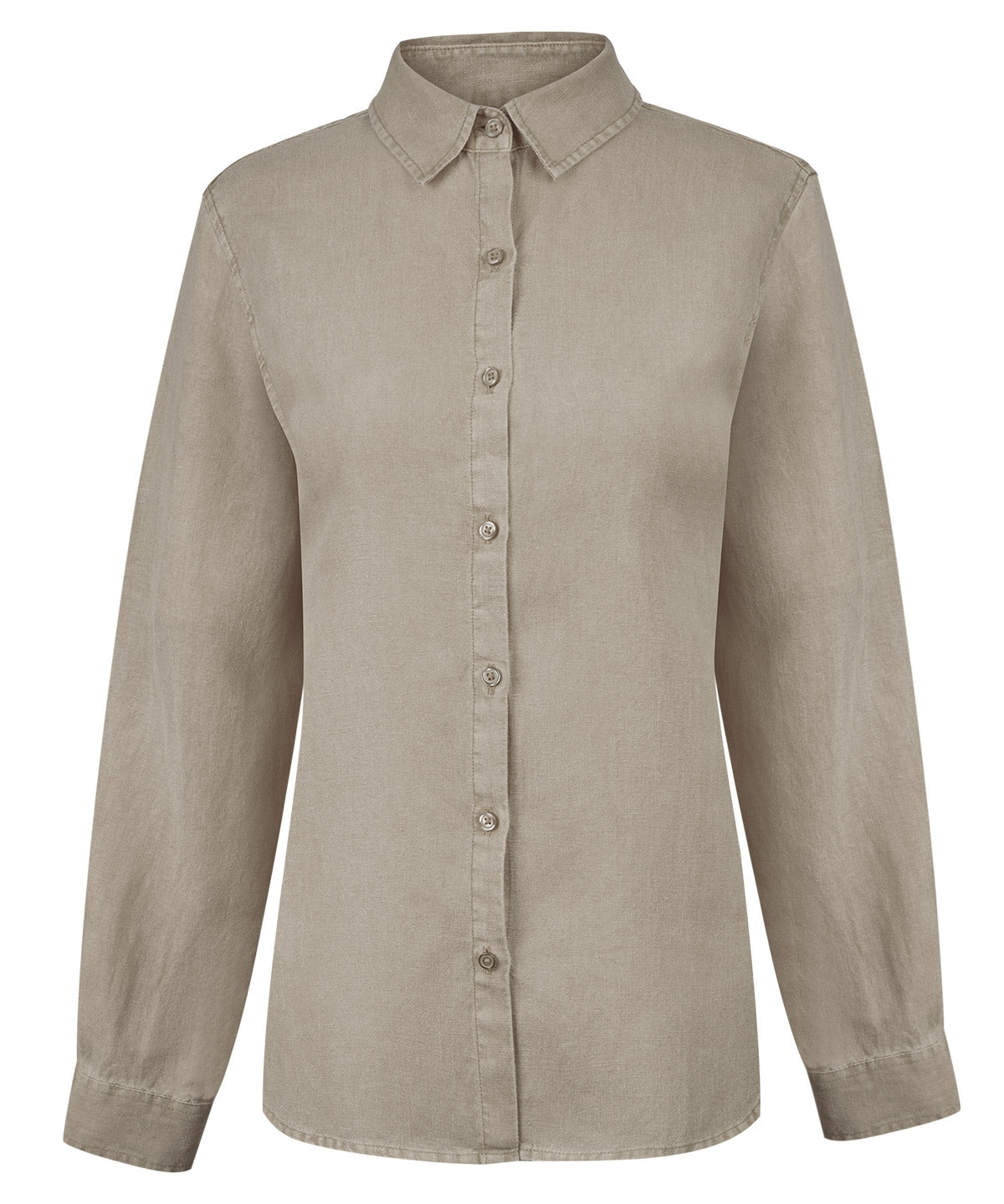 Blusa Lino Orgánico Mujer Lirio Café Rockford