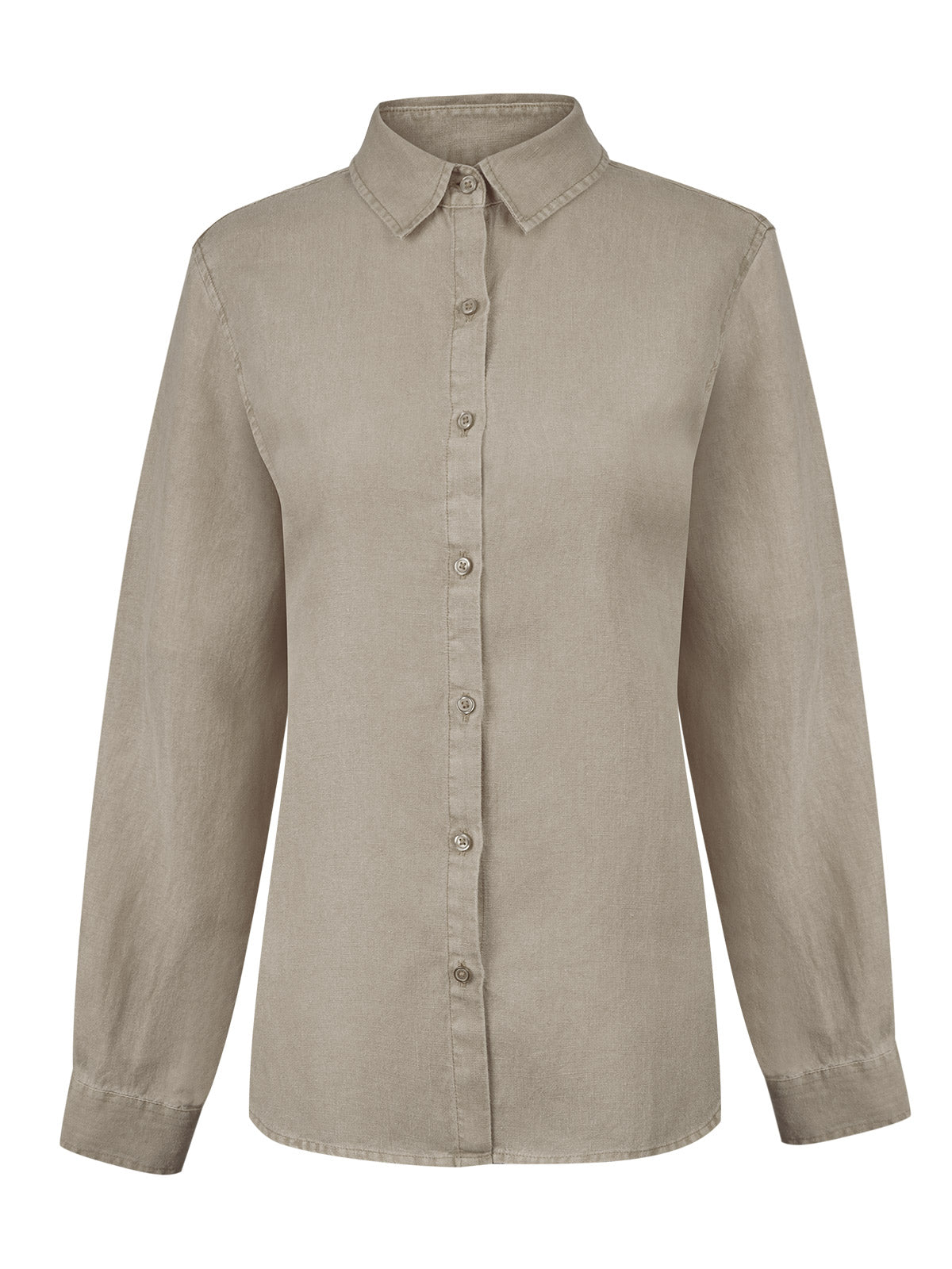 Blusa Lino Orgánico Mujer Lirio Café Rockford