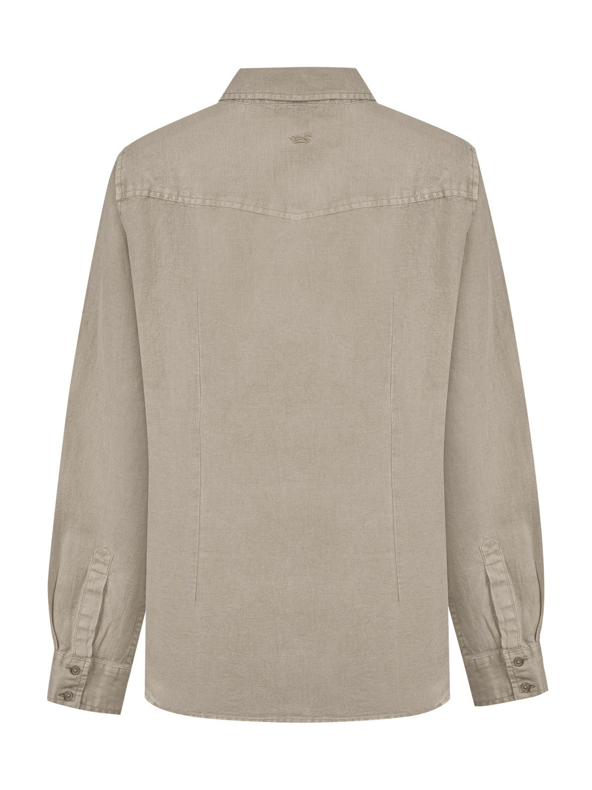 Blusa Lino Orgánico Mujer Lirio Café Rockford
