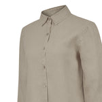 Blusa Lino Orgánico Mujer Lirio Café Rockford
