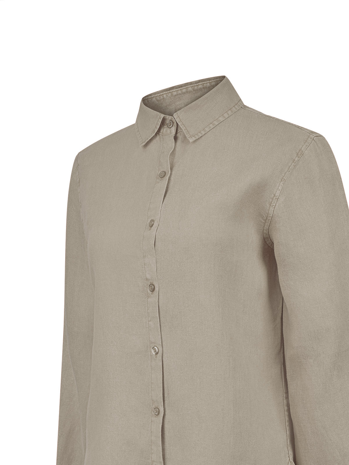 Blusa Lino Orgánico Mujer Lirio Café Rockford