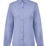 Blusa Lino Orgánico Mujer Lirio Azul Rockford