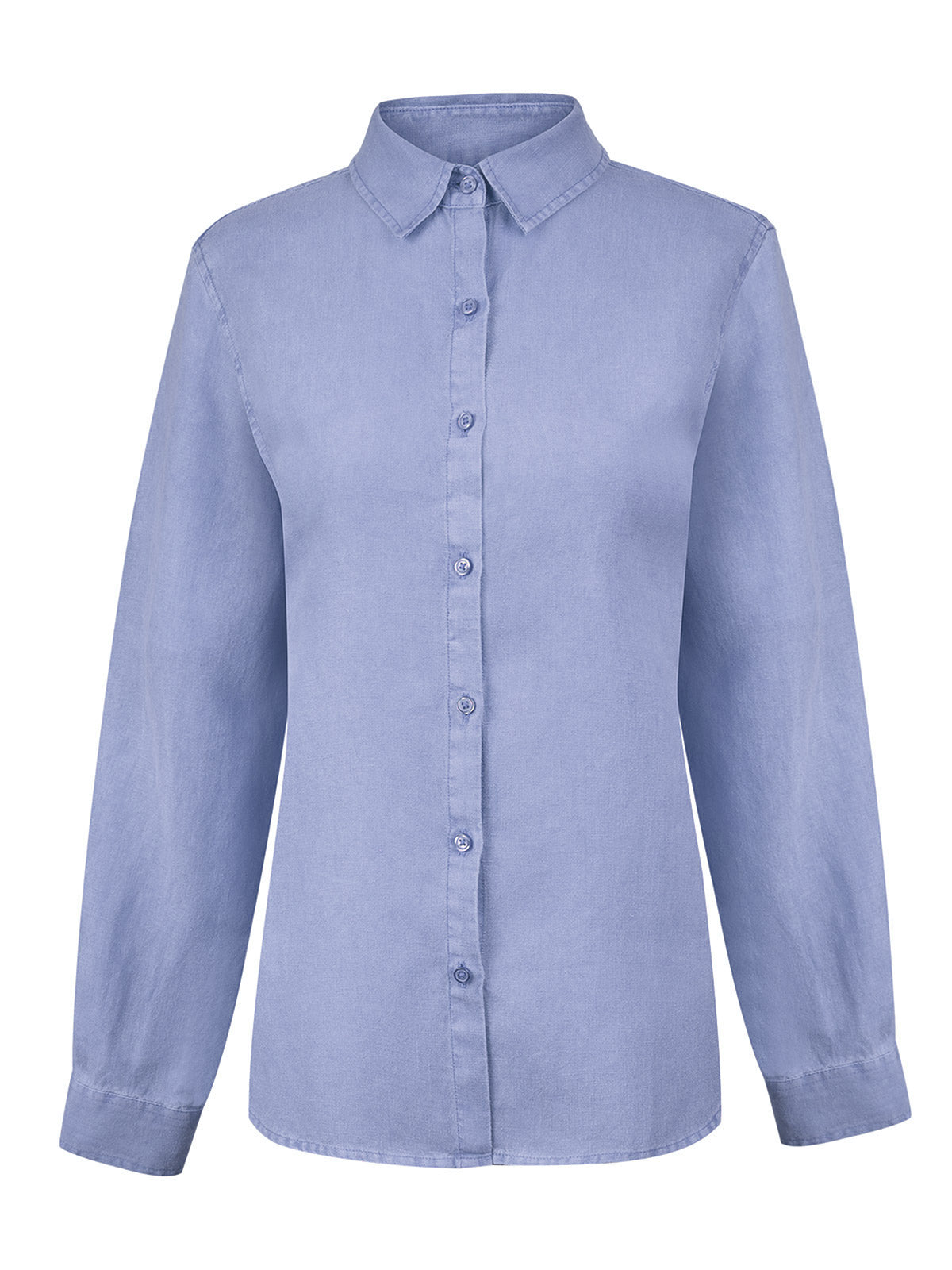 Blusa Lino Orgánico Mujer Lirio Azul Rockford