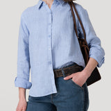 Blusa Lino Orgánico Mujer Lirio Azul Rockford