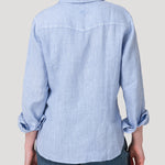 Blusa Lino Orgánico Mujer Lirio Azul Rockford