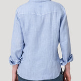 Blusa Lino Orgánico Mujer Lirio Azul Rockford