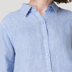 Blusa Lino Orgánico Mujer Lirio Azul Rockford