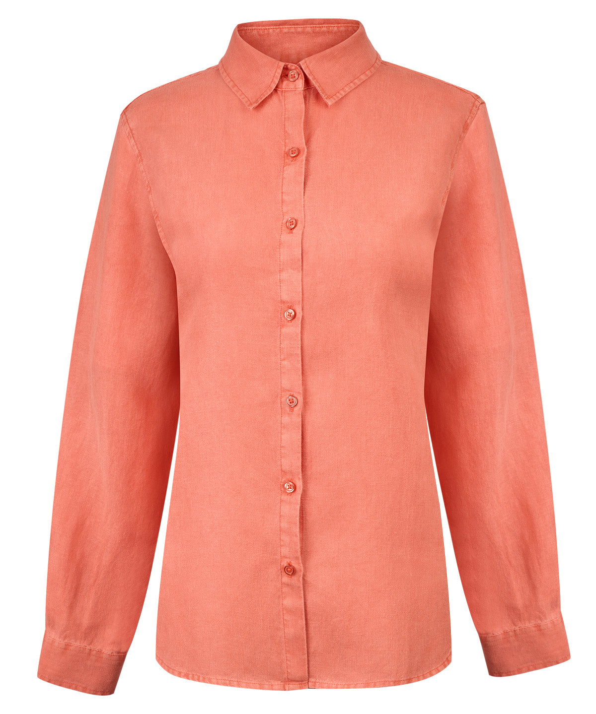 Blusa Lino Orgánico Mujer Lirio Naranjo Rockford