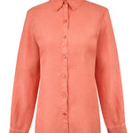 Blusa Lino Orgánico Mujer Lirio Naranjo Rockford