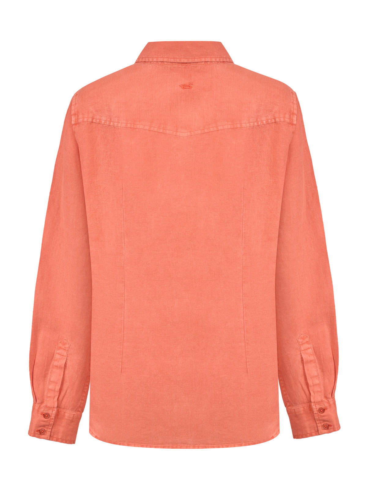 Blusa Lino Orgánico Mujer Lirio Naranjo Rockford
