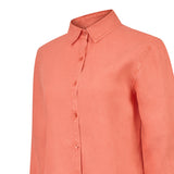 Blusa Lino Orgánico Mujer Lirio Naranjo Rockford